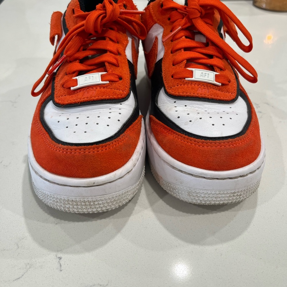 Nike Air Force 1 Red and White Sneakers